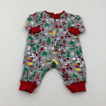 Mickey & Minnie Mouse Colourful Grey Romper - Boys/Girls 0-3 Months