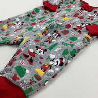 Mickey & Minnie Mouse Colourful Grey Romper - Boys/Girls 0-3 Months