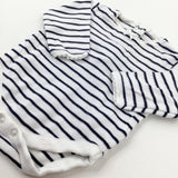 Navy Striped Bodysuit - Girls 0-3 Months