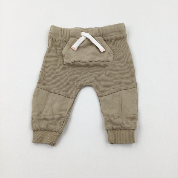 Beige Jersey Trousers - Boys 3-6 Months