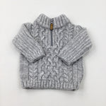 Grey Knitted Jumper - Boys 3-6 Months