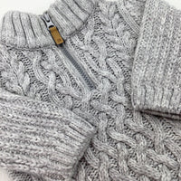 Grey Knitted Jumper - Boys 3-6 Months