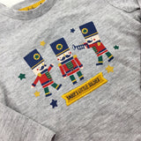 'Daddy's Little Soldier' Nutcrackers Grey Long Sleeve Top - Boys 3-6 Months