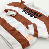 'Snuggle Buddy' Brown Striped Sweatshirt - Boys 3-6 Months