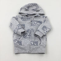 Bears Grey Zip Through Hoodie - Boys 3-6 Months