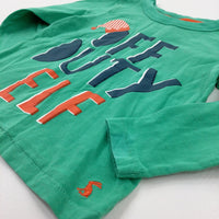 'Off Duty Elf' Green Long Sleeve Top - Boys 2-3 Years