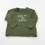 'New To The Crew' Green Long Sleeve Top - Boys 3-6 Months