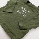 'New To The Crew' Green Long Sleeve Top - Boys 3-6 Months