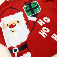 'Ho Ho Ho' Father Christmas Red Long Sleeve Top - Boys 3-4 Years