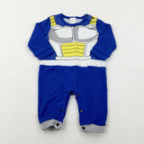 Colourful Blue Babygrow - Boys 3-6 Months