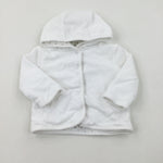 White Coat With Hood - Girls 3-6 Months