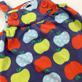 Apples Colourful Navy Dungarees - Girls 3-6 Months