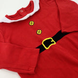 Father Christmas Suit Red Babygrow - Boys 9-12 Months