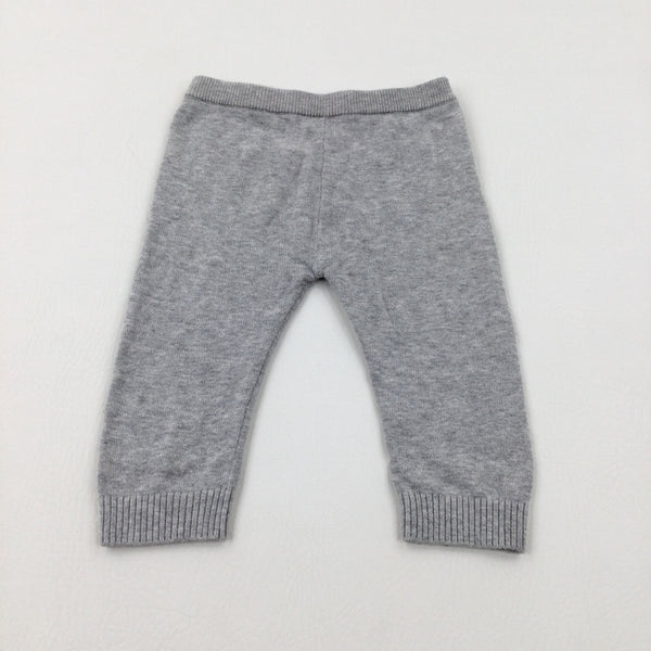 Grey Knitted Trousers - Boys 6-9 Months
