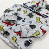 Trucks & Dinosaurs Grey Hoodie - Boys 6-9 Months