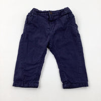 Navy Trousers - Boys 6-9 Months