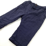 Navy Trousers - Boys 6-9 Months