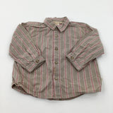 Red Striped Long Sleeve Shirt - Boys 6-9 Months