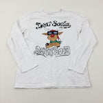 'Dear Santa' Rudolph White Long Sleeve Top - Boys 9-10 Years