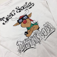 'Dear Santa' Rudolph White Long Sleeve Top - Boys 9-10 Years