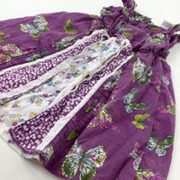 Butterflies Purple Dress - Girls 6-9 Months