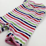Colourful Striped Pink Romper - Girls 6-9 Months