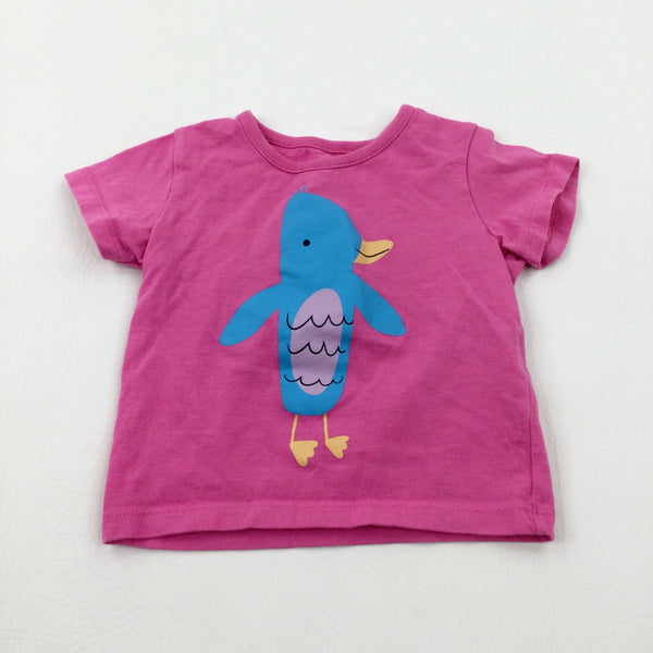 Bird Pink T-Shirt - Girls 6-9 Months