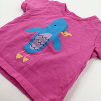 Bird Pink T-Shirt - Girls 6-9 Months