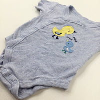 Ducks Appliqued Blue Bodysuit - Boys 9-12 Months