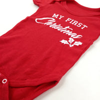 'My First Christmas' Red Bodysuit - Boys/Girls 6-12 Months