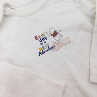 'Everyday Is A New Adventure' Winnie The Pooh White Bodysuit - Boys 9-12 Months