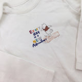 'Everyday Is A New Adventure' Winnie The Pooh White Bodysuit - Boys 9-12 Months