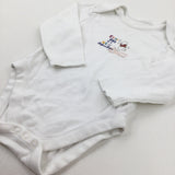 'Everyday Is A New Adventure' Winnie The Pooh White Bodysuit - Boys 9-12 Months