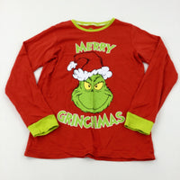 'Merry Grinchmas' The Grinch Red Long Sleeve Top - Boys 9-10 Years