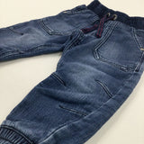 Mid Blue Lined Denim Jeans - Boys 12-18 Months