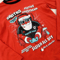 'Festive Livestream' Gaming Santa Red Long Sleeve Top - Boys 9-10 Years