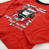 'Festive Livestream' Gaming Santa Red Long Sleeve Top - Boys 9-10 Years