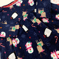 **NEW** Reindeer & Candy Canes Blue Dress - Girls 3-6 Months