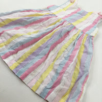 Sparkly Colourful Striped Dress - Girls 9-12 Months