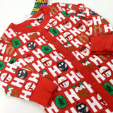 **NEW** 'Ho Ho Ho' Christmas Pudding Red Romper - Boys/Girls 3-6 Months