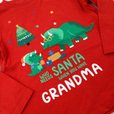 'Who Needs Santa…' Dinosaurs Red Long Sleeve Top - Boys 18-24 Months