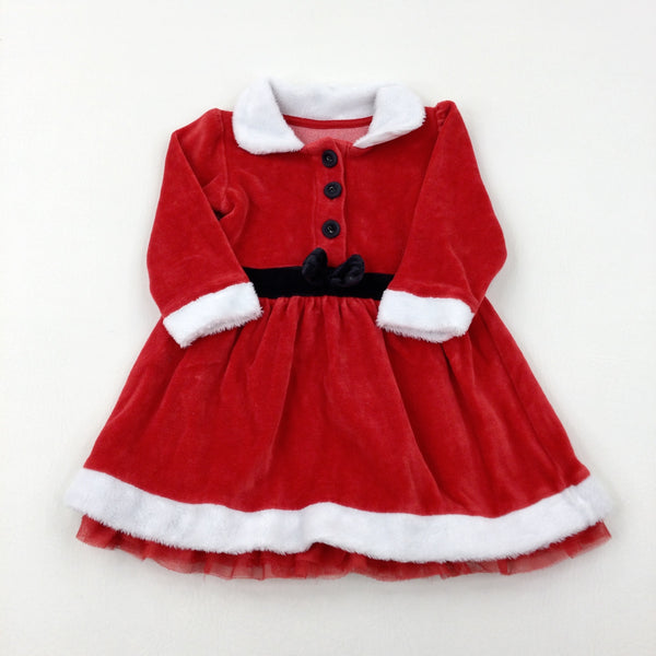 Mrs Claus Red Dress - Girls 9-12 Months