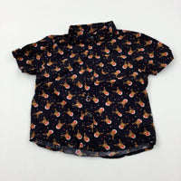 Reindeer & Stars Black Shirt - Boys 2-3 Years