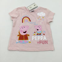 **NEW** Peppa Pig Pink T-Shirt - Girls 12-18 Months