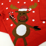 **NEW** Rudolph Sequinned Red Knitted Jumper - Girls 11-12 Years