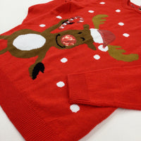 **NEW** Rudolph Sequinned Red Knitted Jumper - Girls 11-12 Years