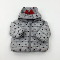 Minnie Mouse Spotty Padded Grey Coat - Girls 12-18 Months