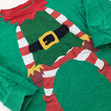 Christmas Elf Green & Red Long Sleeve Top - Boys 18-24 Months