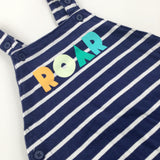 Roar' Navy Striped Short Jersey Dungarees - Boys 18-24 Months