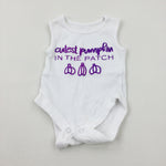 'Cutest Pumpkin...' Glittery White Bodysuit - Boys/Girls 0-3 Months